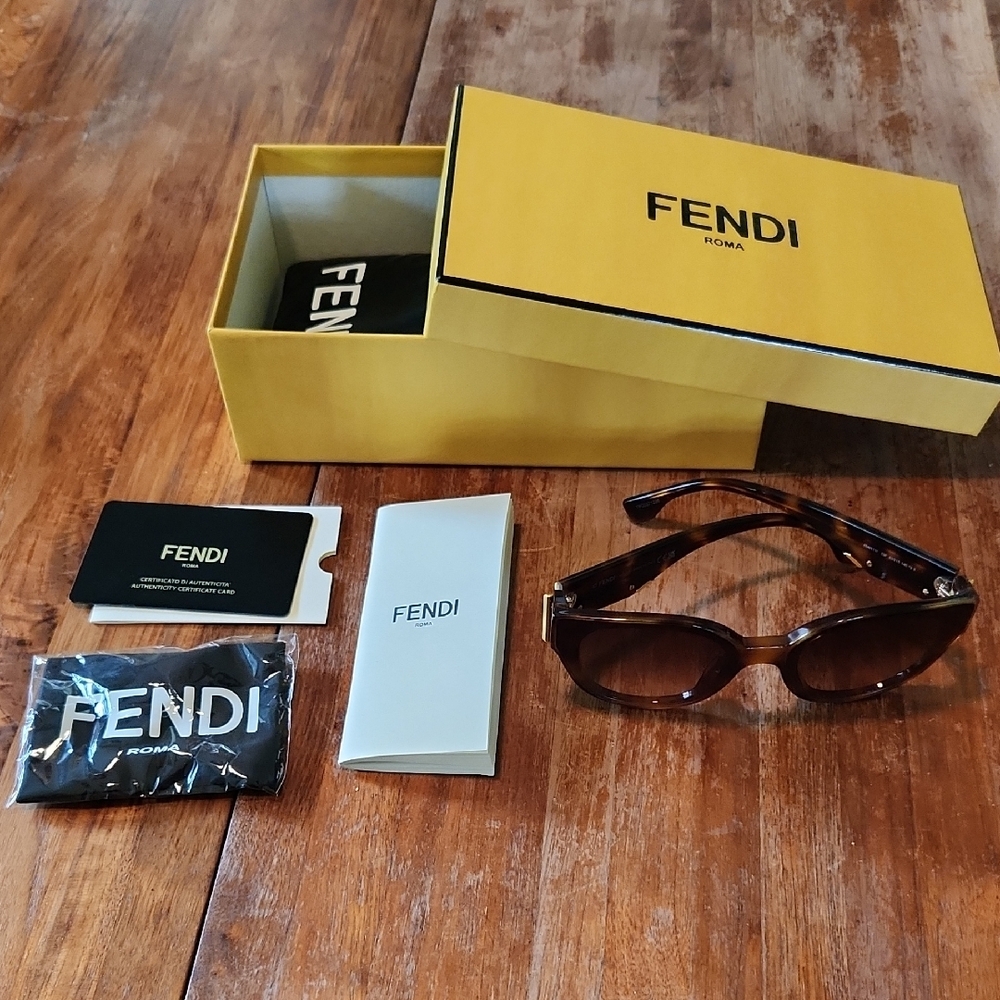 Fendi Brown Sunglasses Worn Once! Mint Condition.
